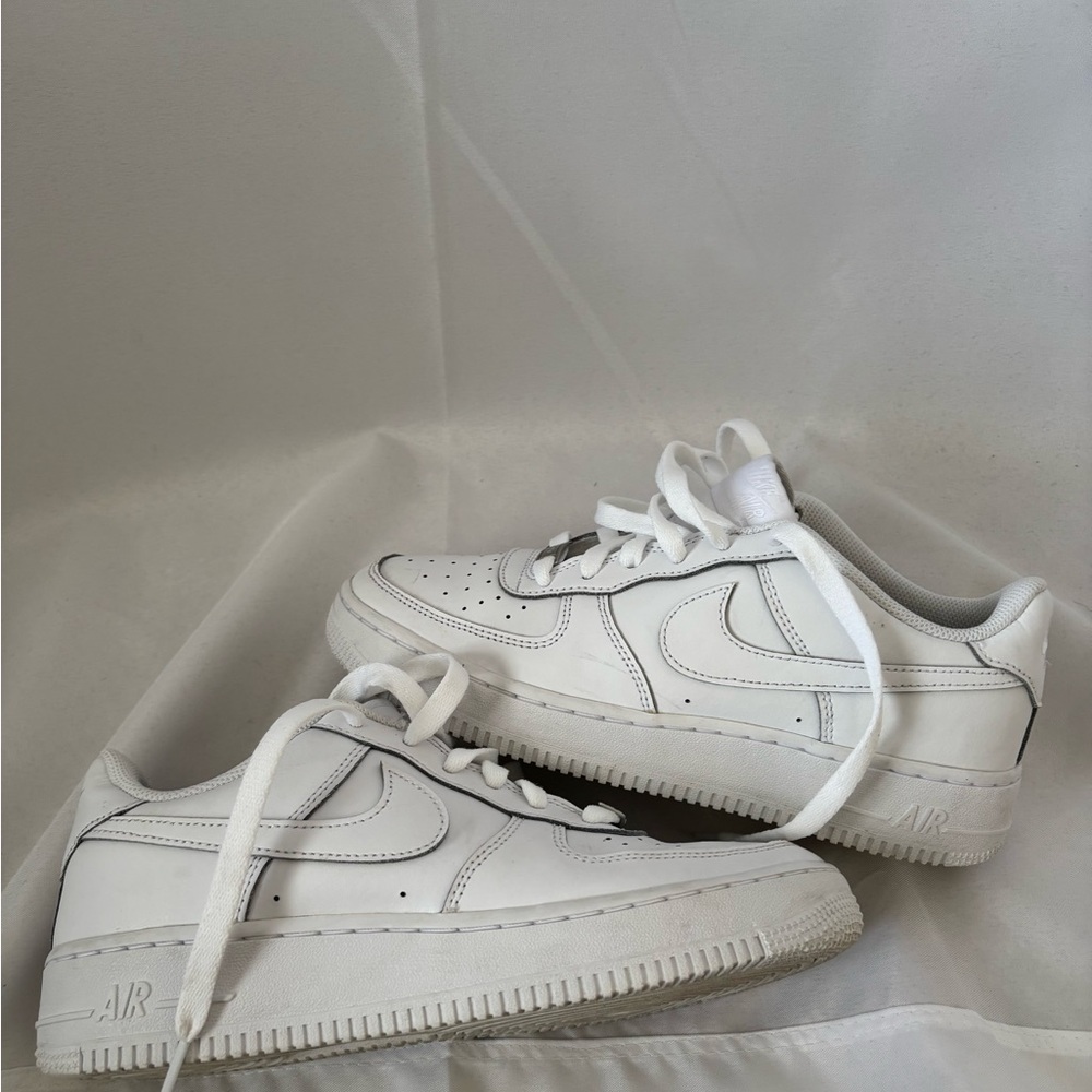 Kids White Air Force 1s Sneakers